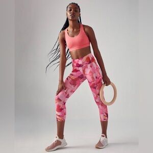 Athleta Vibrant Pink and Red Leggings